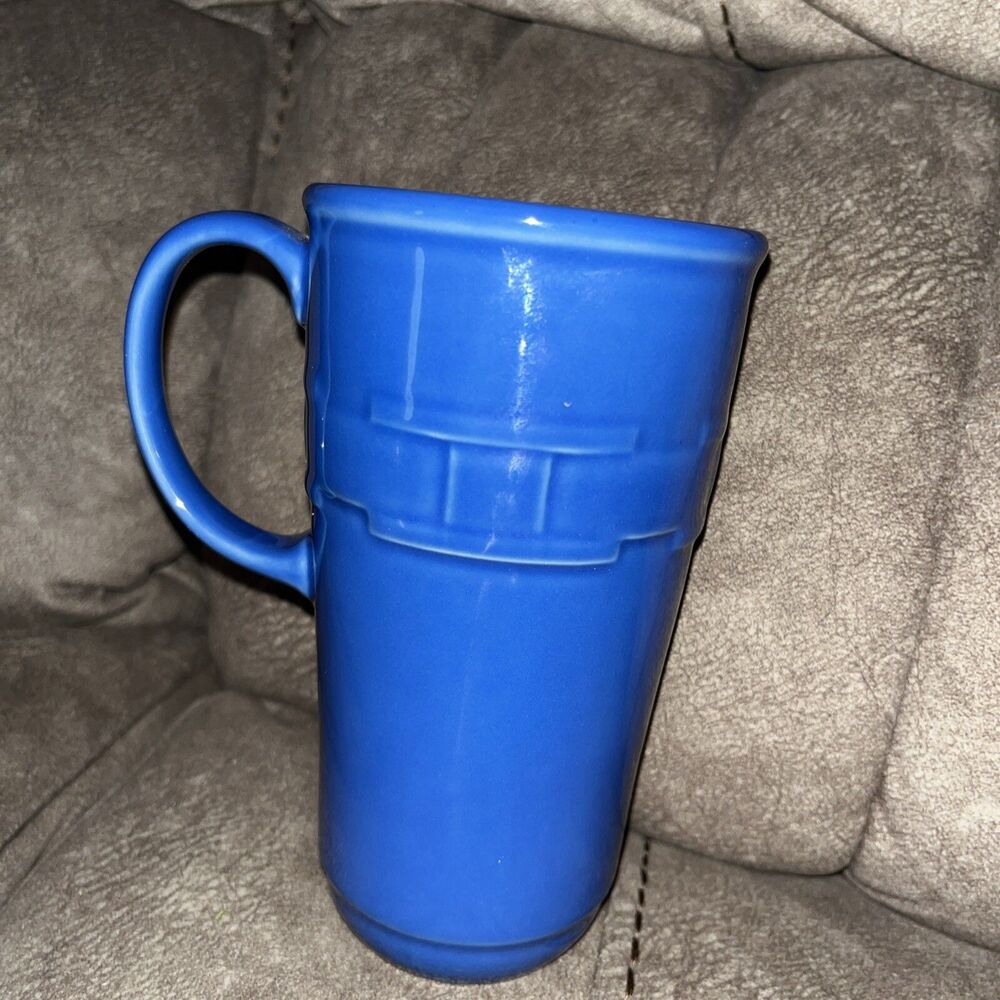 Woven Traditions Tall Travel Mug Cornflower Blue Longaberger No Lid - Picture 3 of 7